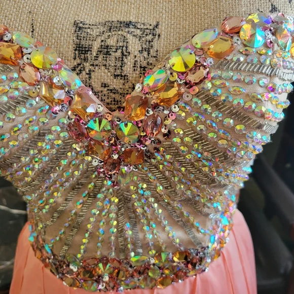 Sherry Hill Sequin Prom Dress-Sz 00 - Picture 3 of 6